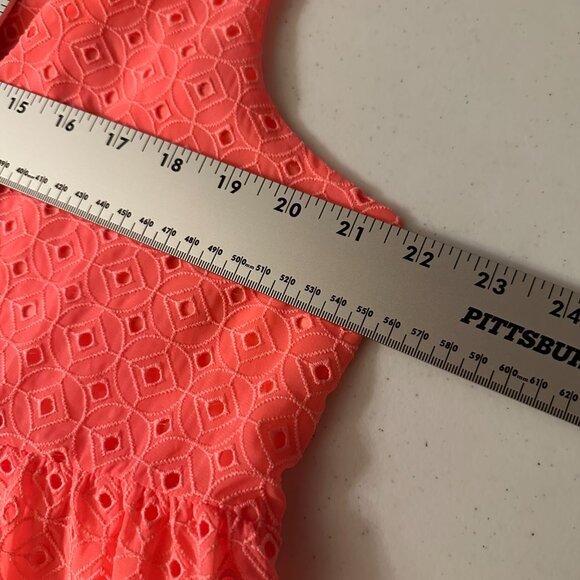 Lilly Pulitzer Women's NOVELLA DRESS Coral Mini Medallion Chiffon New w/Tags XL - Picture 8 of 8